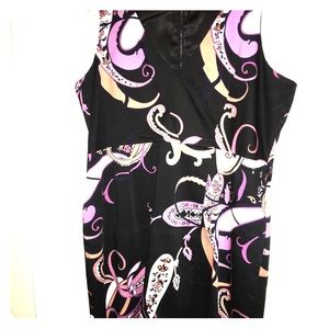 Plus Size Black Paisley Printed Dress